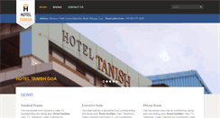 Desktop Screenshot of hoteltanishgoa.com